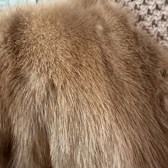 Vintage KENT FISHER Baltimore Genuine Mink Fur & Wool Knit Jacket | L/XL - Picture 3 of 10